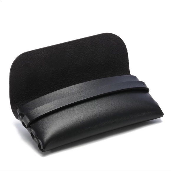 Black & red round shape gothic steam punk sunglasses + black leather pouch - Picture 5 of 15